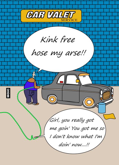 "Kink free hose my a**e!!"