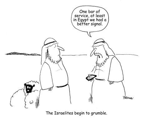 The Israelites begin to grumble.