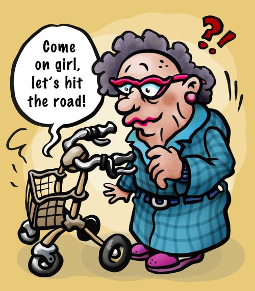 "Come on girl, let's hit the road!"