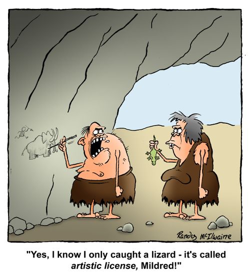 "Yes, I know I only caught a lizard - it's called artistic license, Mildred!"