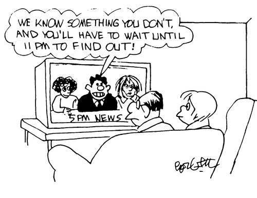 "We know something you don't, and you'll have to wait until 11 PM to find out!"