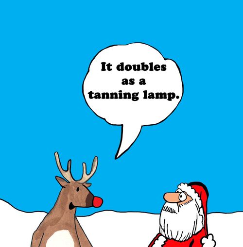 "It doubles as a tanning lamp."