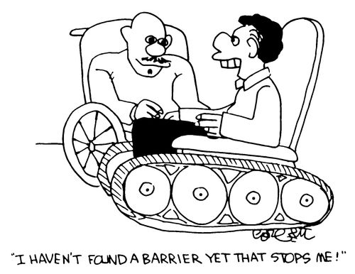 "I haven't found a barrier yet that stops me!"