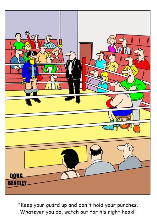 "Keep your guard up and don't hold your punches. Whatever you do, watch out for his right hook!"
