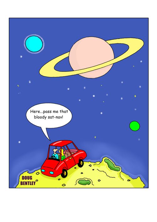 "Here.....pass me that bloody sat-nav!"
