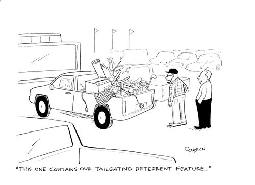 "This one contains our tailgating deterrent feature."