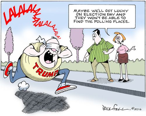 "Maybe we'll get lucky on election day and they won't be able to find the polling places."