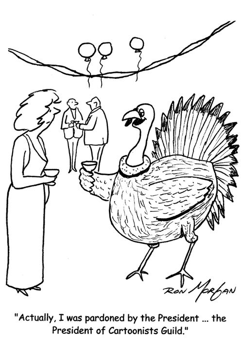 "Actually, I was pardoned by the President ... the president of Cartoonists Guild."