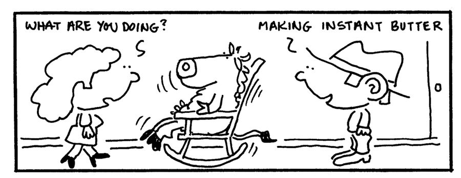 "Making instant butter."