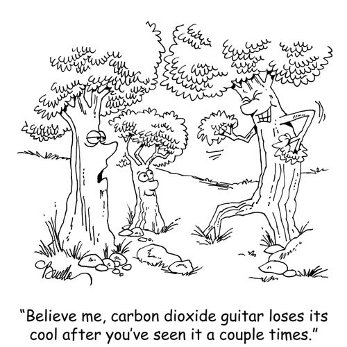 "Believe me, carbon dioxide guitar loses its cool after you've sen it a couple times."