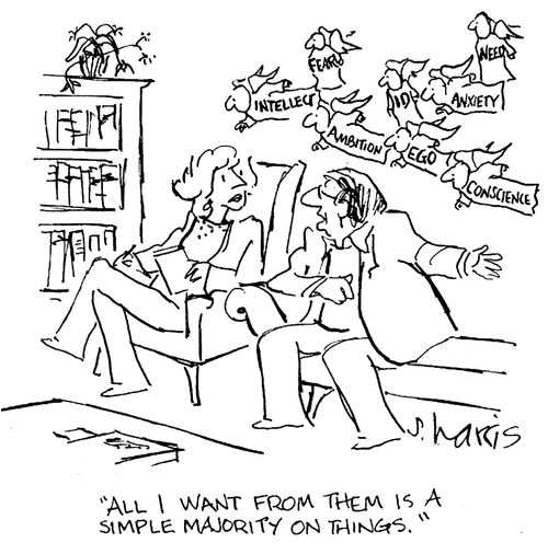 "All I want from them is a simple majority on things."