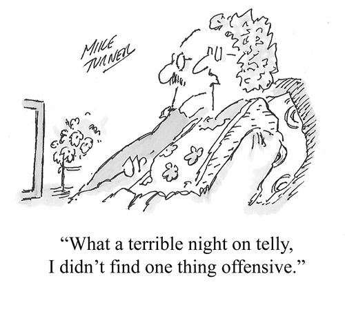 "What a terrible night on telly, I didn't find one thing offensive."