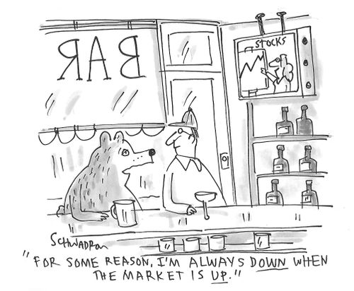 "For some reason, I'm always down when the market is up."