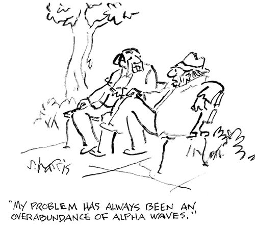 "My problem has always been an overabundance of alpha waves."