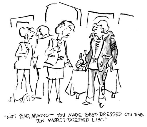 "Not bad, Marko - you made best-dressed on the ten worst-dressed list."