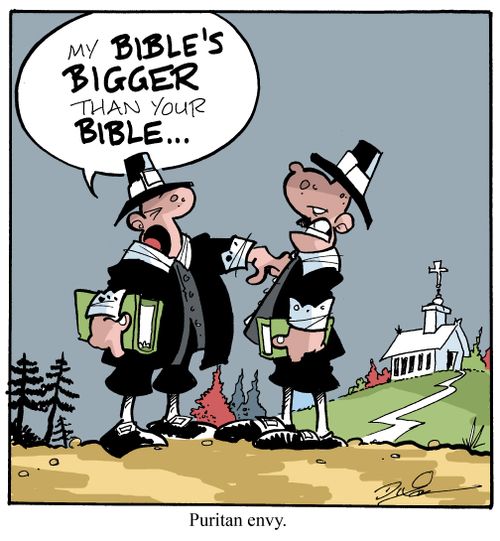 "My Bible's bigger than your Bible..."
