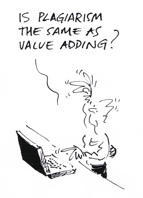 "Is plagiarism the same as value adding?"
