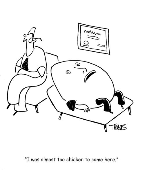 "I was almost too chicken to come here."