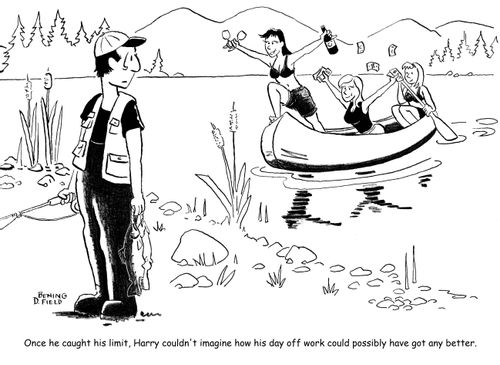 Once he caught his limit, Harry couldn't imagine how his day off work could possibly have got any better.