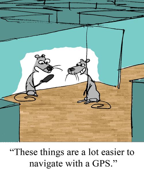 "These things are a lot easier to navigate with a GPS."