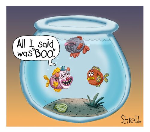 Scary clown fish