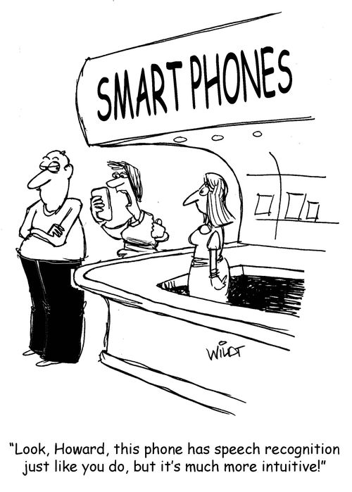 "Look, Howard, this phone has speech recognition just like you do, but it's much more intuitive!"