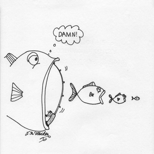Big fish can't eat the little ones.