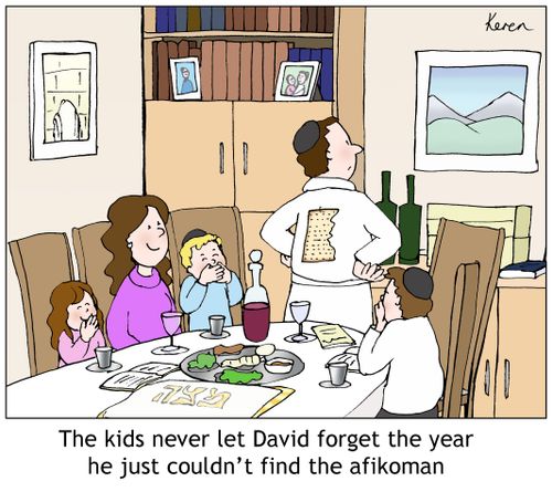 The kids never let David forget the year he just couldn't find the afikoman.