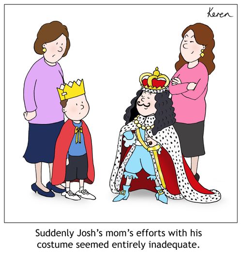 Suddenly Josh's mom's efforts with his costume seemed entirely inadequate