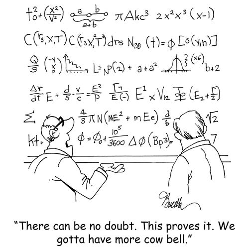 "There can be no doubt. This proves it. We gotta have more cow bell."