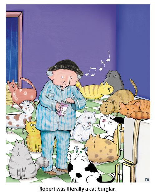 Robert was literally a cat burglar.