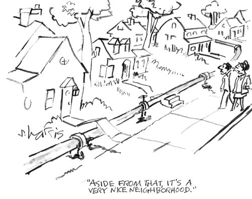 "Aside from that, it's a very nice neighborhood."