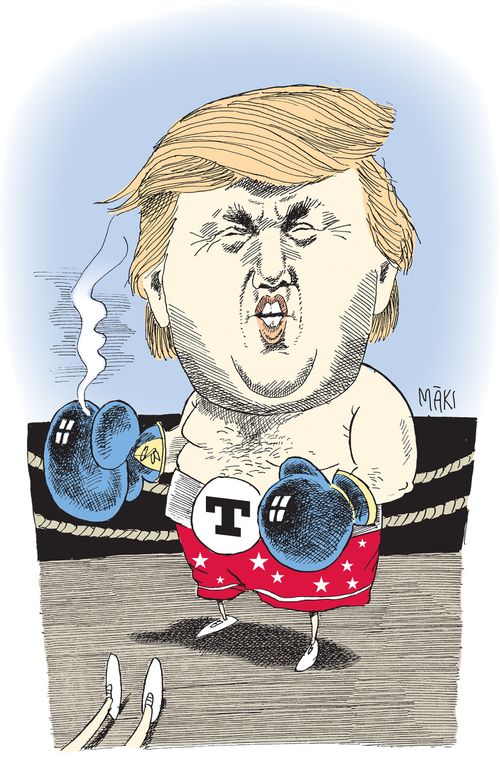 Donald Trump Knocks Out His Opponent