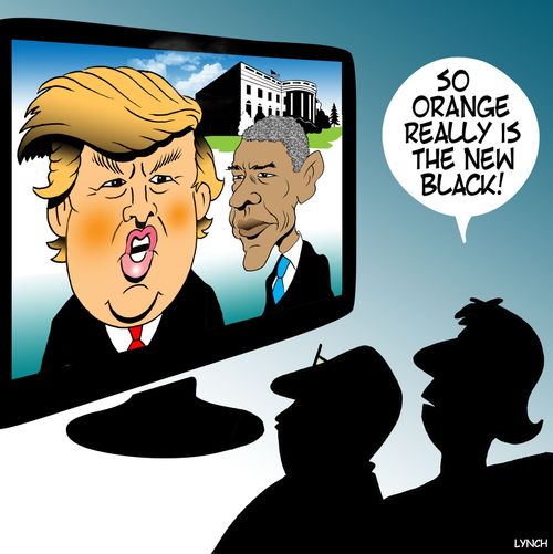 "So orange really is the new black!"