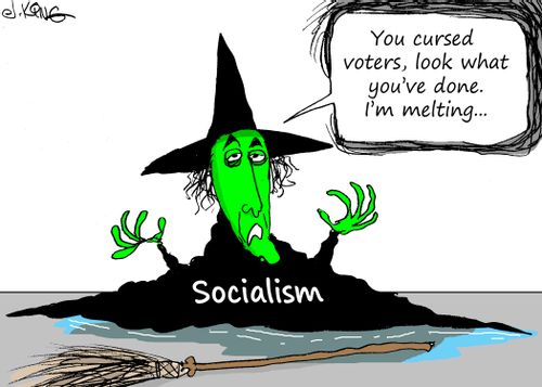 "You cursed voters, look what you've done. I'm melting...."