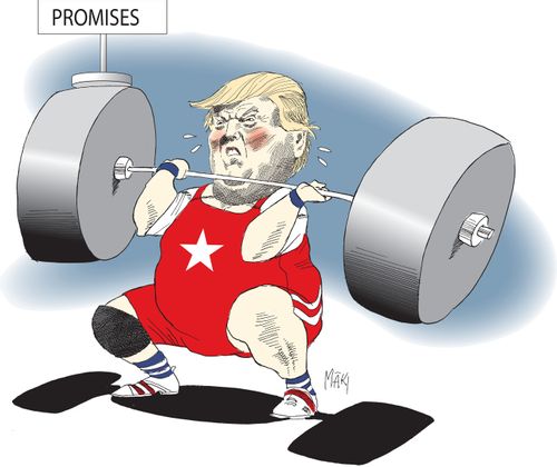 Donald Trump struggles to keep up all of the promises he made.