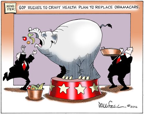 GOP rushes to craft health plan to replace Obamacare.