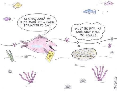 "Gladys, look! My kids made me a card for Mother's Day!"