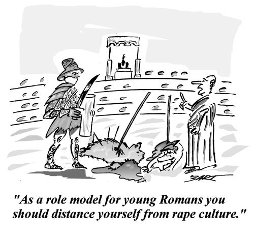 "As a role model for young Romans you should distance yourself from rape culture."