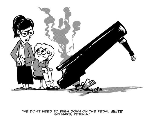 "We don't need to push down on the pedal QUITE so hard, Petunia."