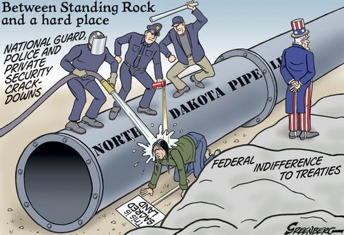 Between Standing Rock and a hard place.