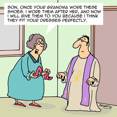 "Son, once your grandma wore these shoes. I wore them after her, and now I will give them to you because I think they fit your dresses perfectly."