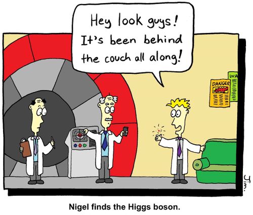 Nigel finds the Higgs boson.