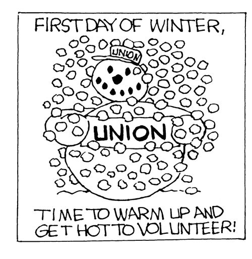 First day of winter, time to warm up and get hot to volunteer!