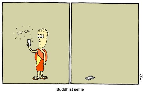 Buddhist selfie