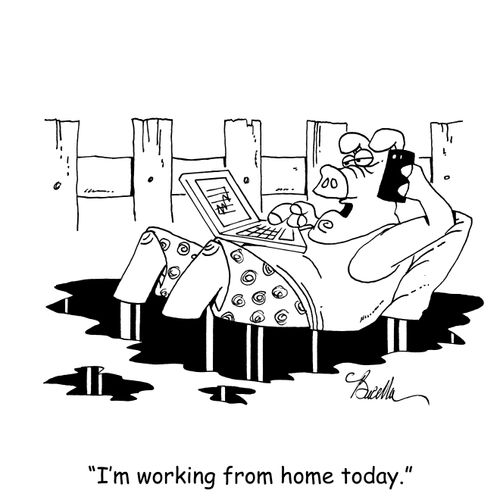 "I'm working from home today."