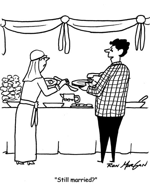 "Still married?"