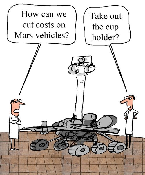 "How can we cut costs on Mars vehicles?"