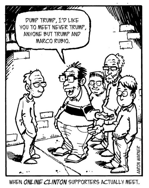When online Clinton suppoterters actually meet.