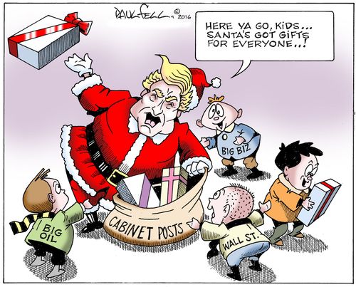 "Here ya go, kids... Santa's got gifts for everyone..!